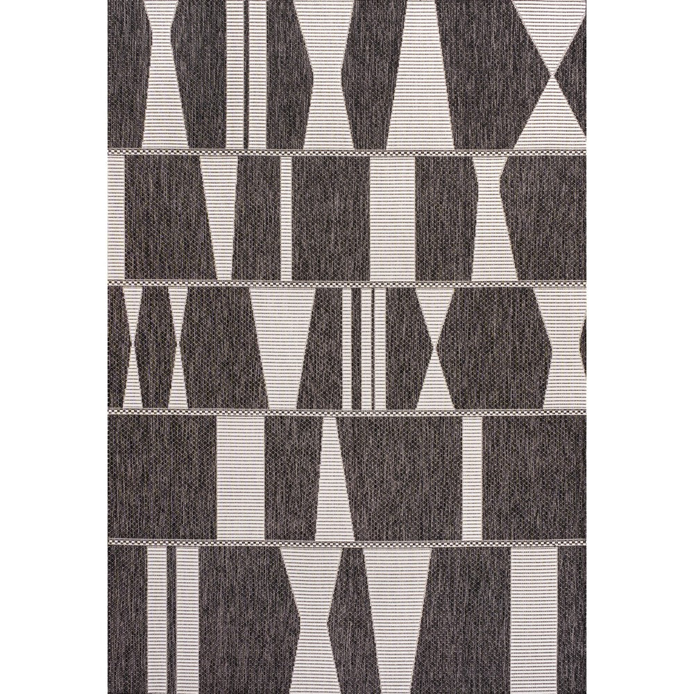 Moor Modern Geometric Abstract Two-tone Indoor/Outdoor Area Rug