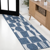 Moor Modern Geometric Abstract Two-tone Indoor/Outdoor Area Rug
