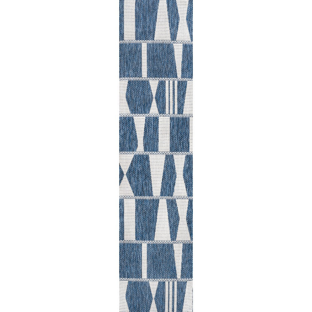 Moor Modern Geometric Abstract Two-tone Indoor/Outdoor Area Rug