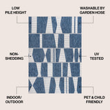 Moor Modern Geometric Abstract Two-tone Indoor/Outdoor Area Rug
