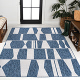 Moor Modern Geometric Abstract Two-tone Indoor/Outdoor Area Rug