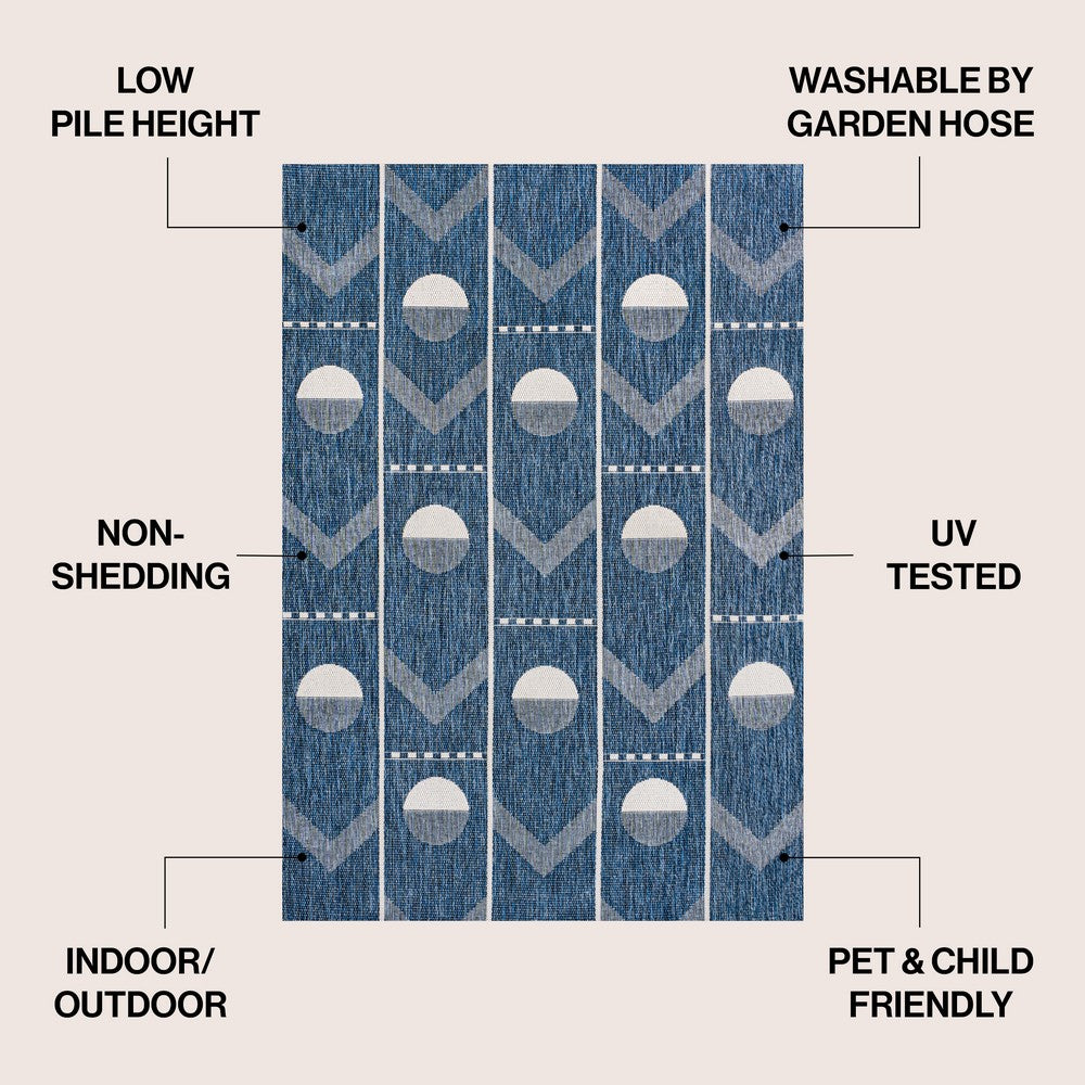 Blair Modern Geometric Indoor/Outdoor Area Rug