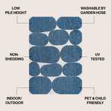 Forrest Modern Geometric Organic Shapes Indoor/Outdoor Area Rug
