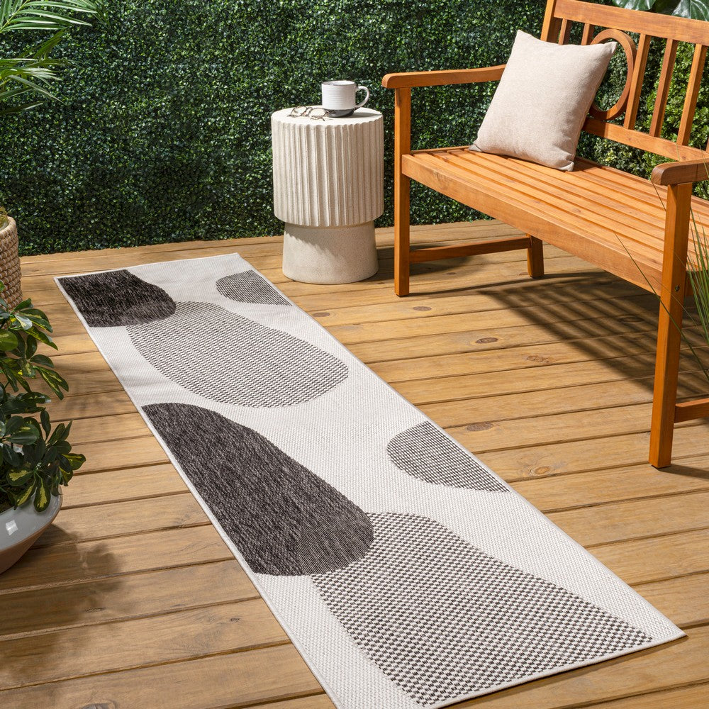 Eban Modern Geometric Organic Shapes Indoor/Outdoor Area Rug