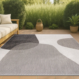 Eban Modern Geometric Organic Shapes Indoor/Outdoor Area Rug