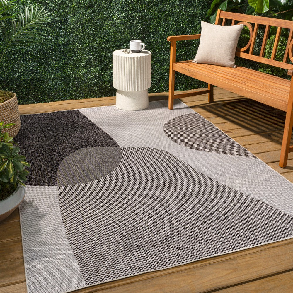 Eban Modern Geometric Organic Shapes Indoor/Outdoor Area Rug