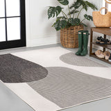 Eban Modern Geometric Organic Shapes Indoor/Outdoor Area Rug