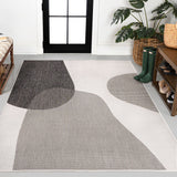 Eban Modern Geometric Organic Shapes Indoor/Outdoor Area Rug