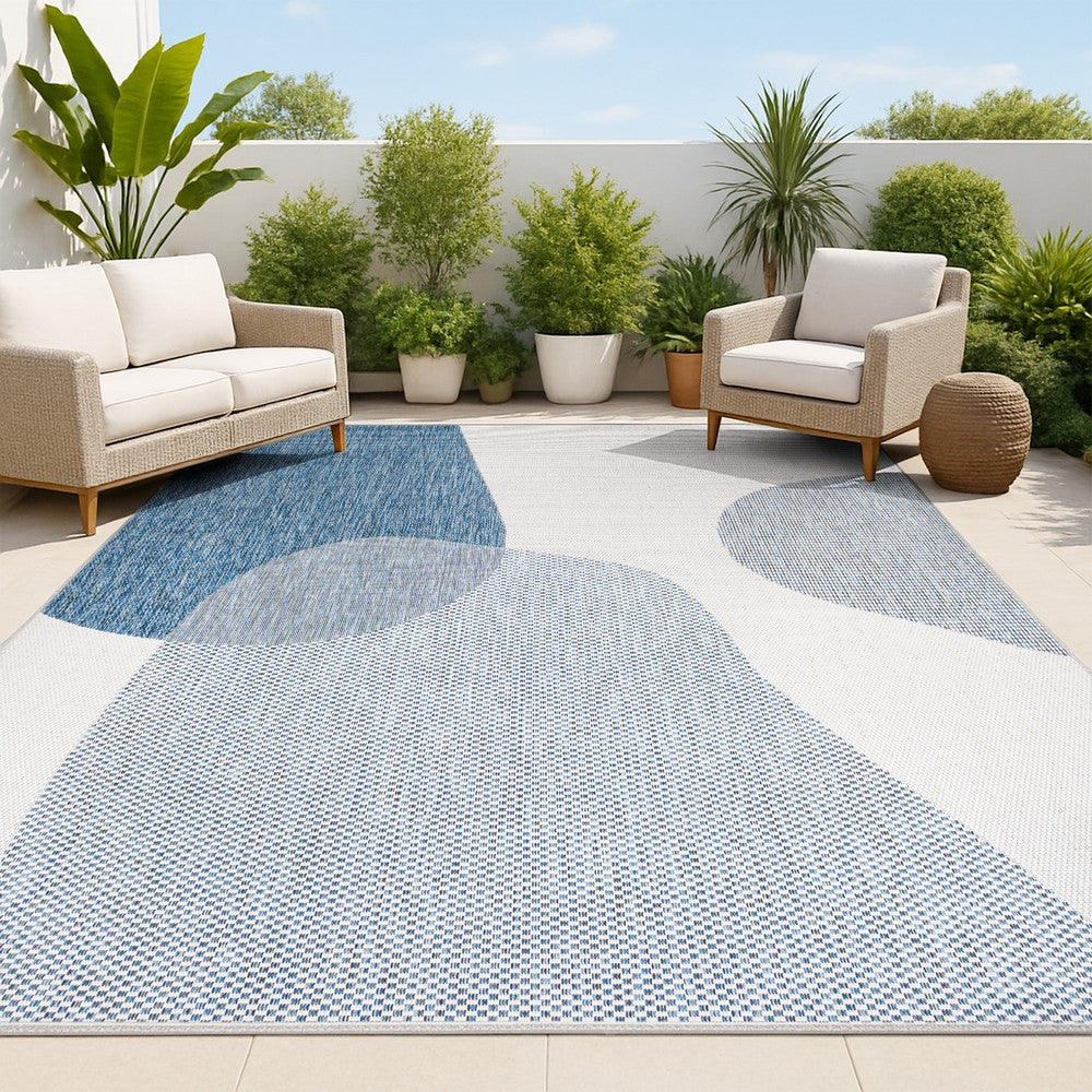 Eban Modern Geometric Organic Shapes Indoor/Outdoor Area Rug