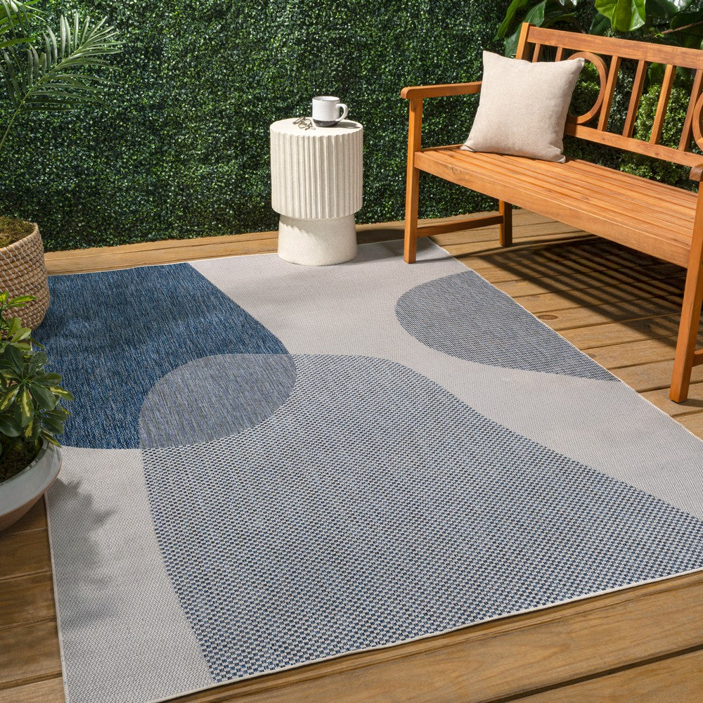 Eban Modern Geometric Organic Shapes Indoor/Outdoor Area Rug