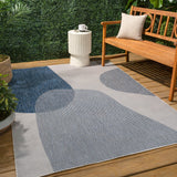 Eban Modern Geometric Organic Shapes Indoor/Outdoor Area Rug