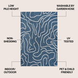 Amon Modern Coastal Organic Shapes Indoor/Outdoor Area Rug