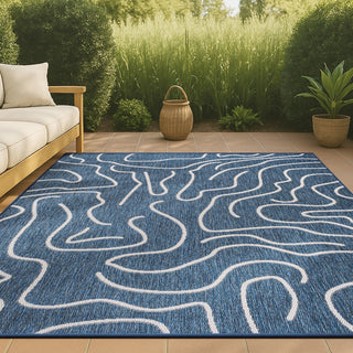 Amon Modern Coastal Organic Shapes Indoor/Outdoor Area Rug