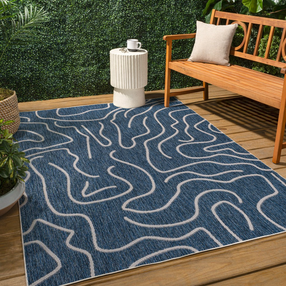 Amon Modern Coastal Organic Shapes Indoor/Outdoor Area Rug
