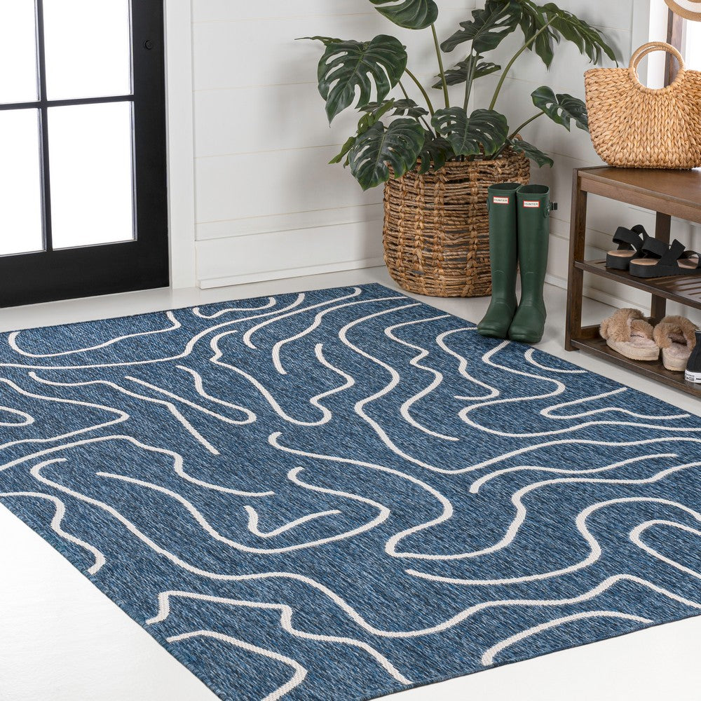 Amon Modern Coastal Organic Shapes Indoor/Outdoor Area Rug