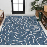 Amon Modern Coastal Organic Shapes Indoor/Outdoor Area Rug