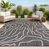 Amon Modern Coastal Organic Shapes Indoor/Outdoor Area Rug