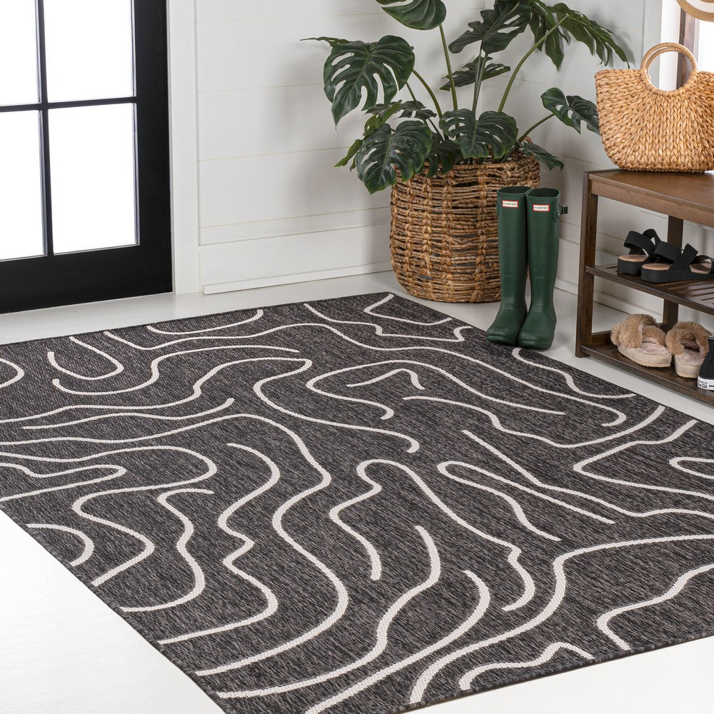 Amon Modern Coastal Organic Shapes Indoor/Outdoor Area Rug