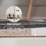 Mica Classic Beach Stripe And Monstera Leaf Indoor/Outdoor Area Rug