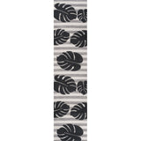 Mica Classic Beach Stripe And Monstera Leaf Indoor/Outdoor Area Rug