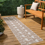 Pepper Casual Coastal Flamingos Two-tone Indoor/Outdoor Area Rug
