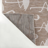 Pepper Casual Coastal Flamingos Two-tone Indoor/Outdoor Area Rug