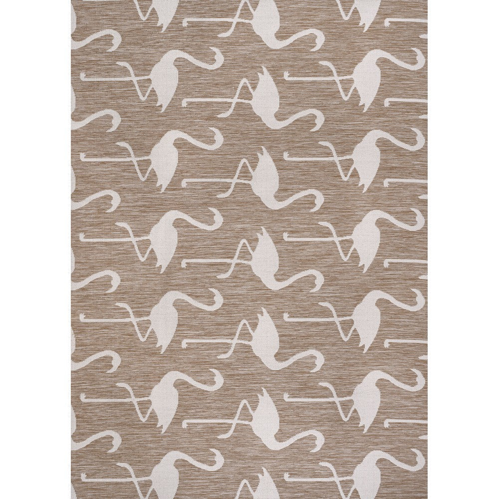 Pepper Casual Coastal Flamingos Two-tone Indoor/Outdoor Area Rug