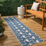 Pepper Casual Coastal Flamingos Two-tone Indoor/Outdoor Area Rug