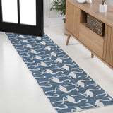 Pepper Casual Coastal Flamingos Two-tone Indoor/Outdoor Area Rug