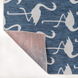 Pepper Casual Coastal Flamingos Two-tone Indoor/Outdoor Area Rug