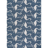 Pepper Casual Coastal Flamingos Two-tone Indoor/Outdoor Area Rug