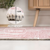 Pepper Casual Coastal Flamingos Two-tone Indoor/Outdoor Area Rug