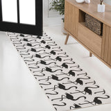 Pepper Casual Coastal Flamingos Two-tone Indoor/Outdoor Area Rug