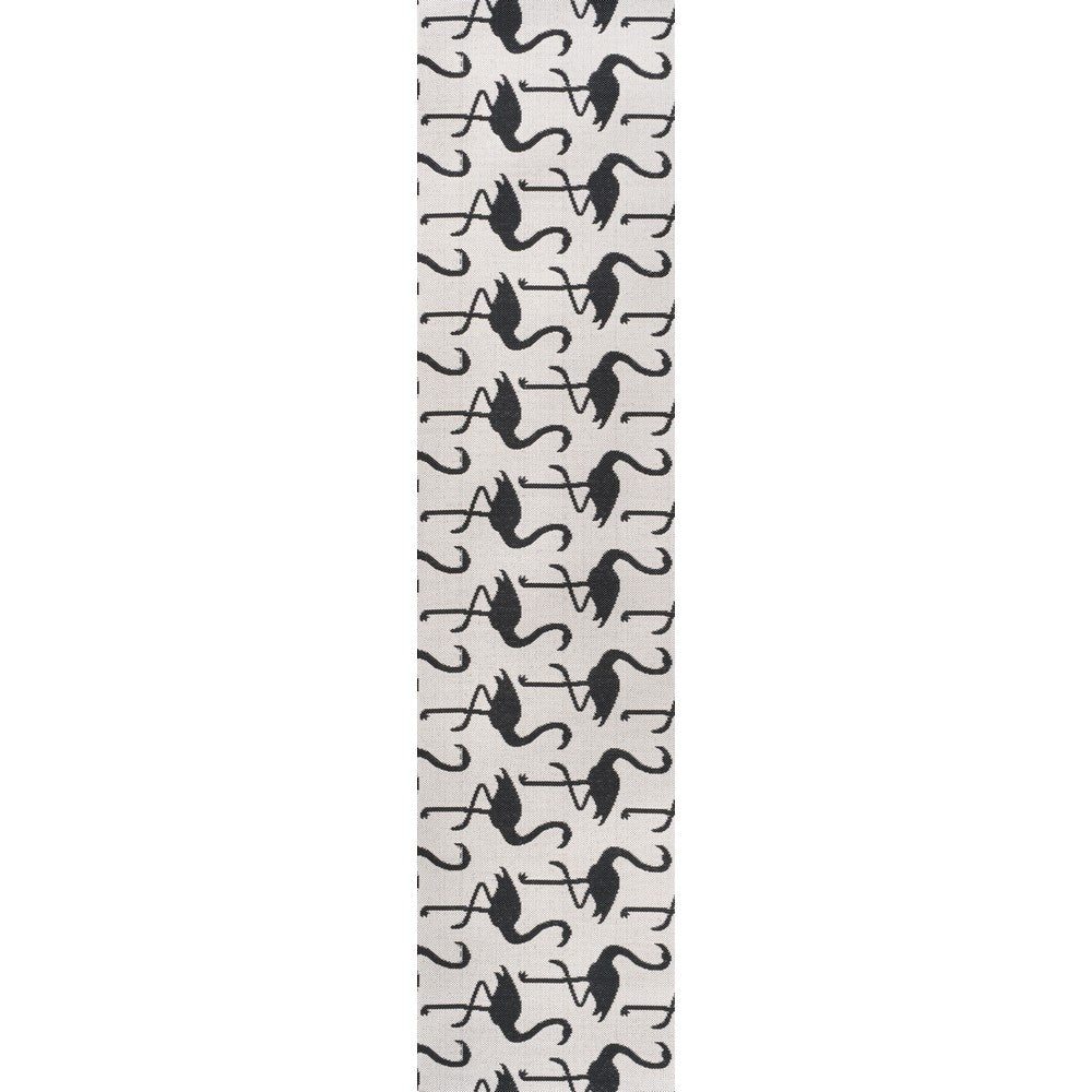 Pepper Casual Coastal Flamingos Two-tone Indoor/Outdoor Area Rug