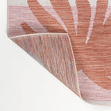 River Classic Beach Stripe And Palm Leaf Indoor/Outdoor Area Rug