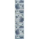 River Classic Beach Stripe And Palm Leaf Indoor/Outdoor Area Rug