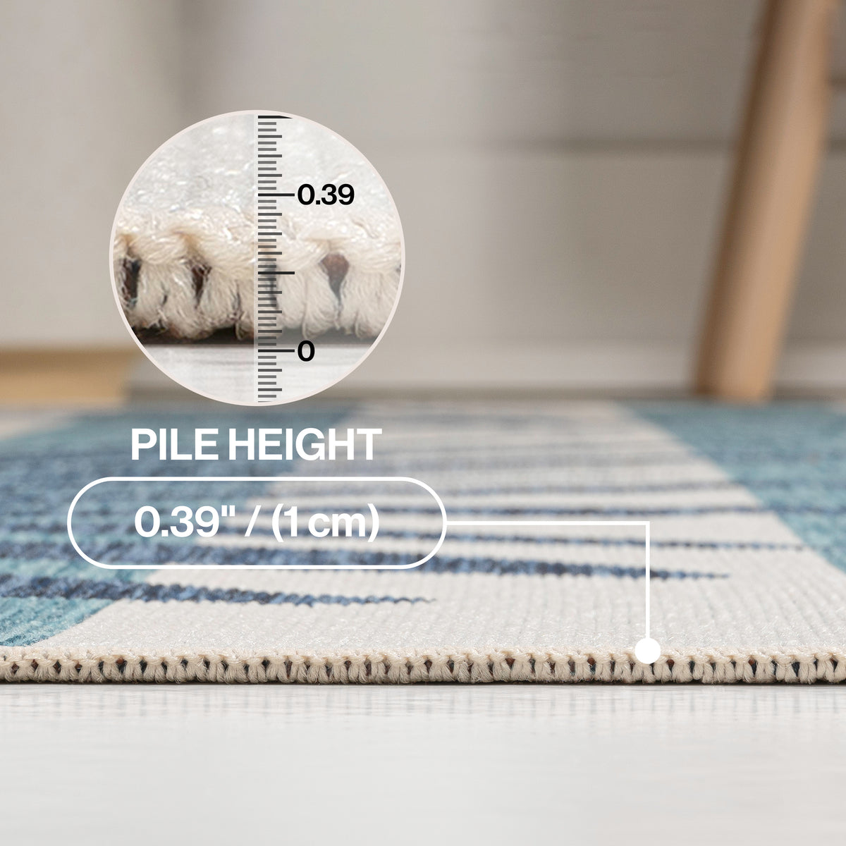 River Classic Beach Stripe And Palm Leaf Indoor/Outdoor Area Rug