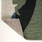Spruce Coastal Vintage Abstract Palm Leaf Indoor/Outdoor Area Rug