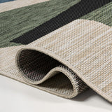 Spruce Coastal Vintage Abstract Palm Leaf Indoor/Outdoor Area Rug