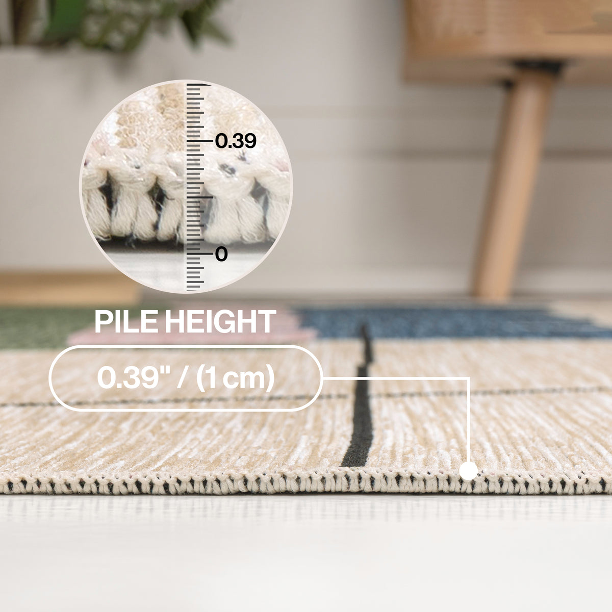 Spruce Coastal Vintage Abstract Palm Leaf Indoor/Outdoor Area Rug