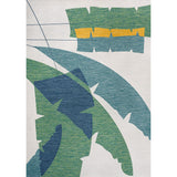 Spruce Coastal Vintage Abstract Palm Leaf Indoor/Outdoor Area Rug