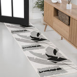 Spruce Coastal Vintage Abstract Palm Leaf Indoor/Outdoor Area Rug