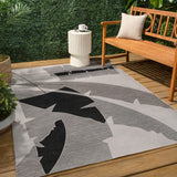 Spruce Coastal Vintage Abstract Palm Leaf Indoor/Outdoor Area Rug