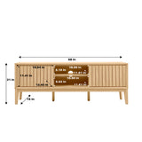 Vale 58 in. Farmhouse 3-Storage Sliding Door TV Stand Fits TVs up to 65 in. with Cable Management