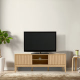 Vale 58 in. Farmhouse 3-Storage Sliding Door TV Stand Fits TVs up to 65 in. with Cable Management