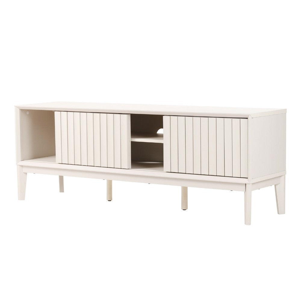 Vale 58 in. Farmhouse 3-Storage Sliding Door TV Stand Fits TVs up to 65 in. with Cable Management