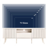 Shale 70 in. Farmhouse Curved TV Stand with Drawer and Storage Doors Fits TVs up to 75 in. with Cable Management