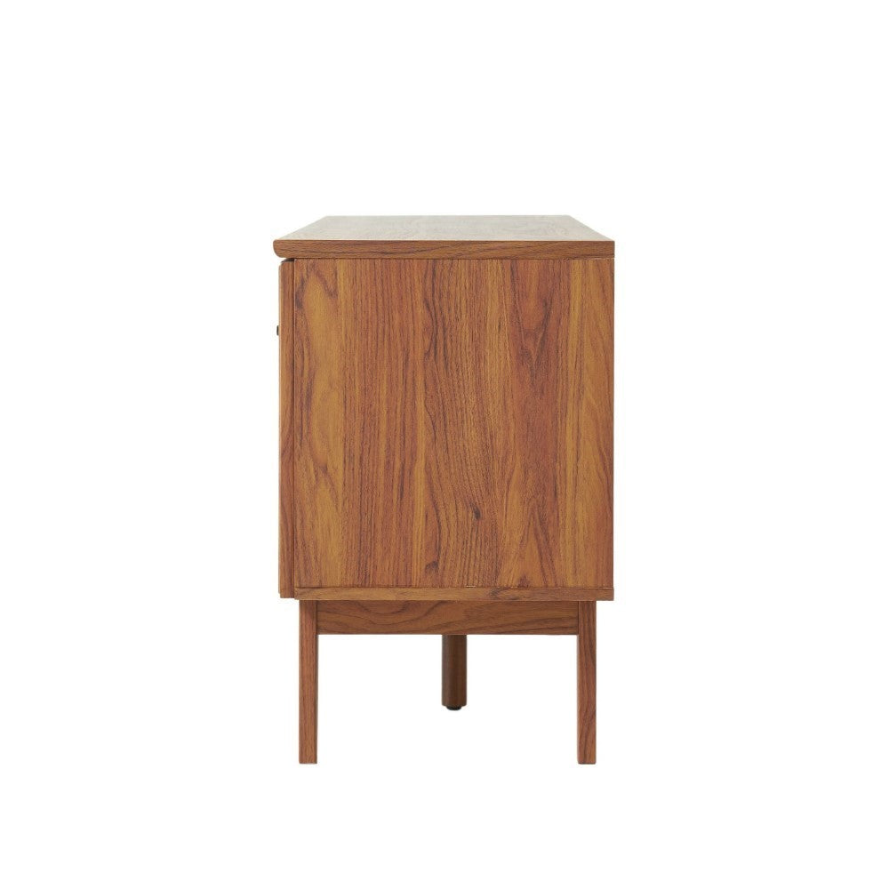 Bronte 59 in. Farmhouse Caned TV Stand with Drawer and Storage Doors Fits TVs up to 65 in. with Cable Management