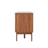 Bronte 59 in. Farmhouse Caned TV Stand with Drawer and Storage Doors Fits TVs up to 65 in. with Cable Management