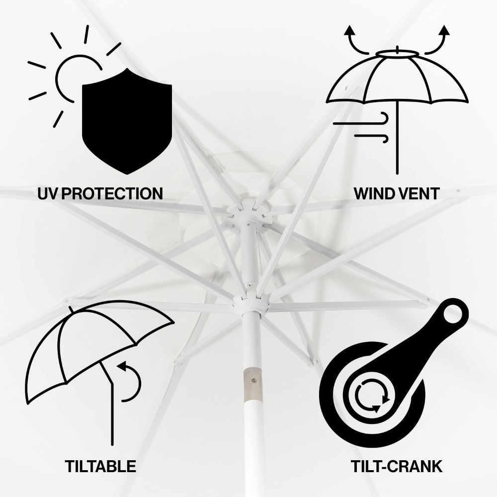 Ackerman 9 ft. Classic Mid-Century Market Patio Umbrella